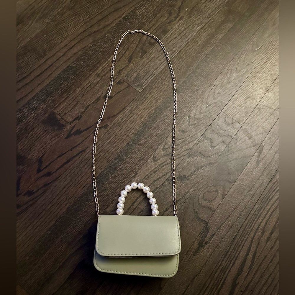 Cute lime green over the shoulders mini purse